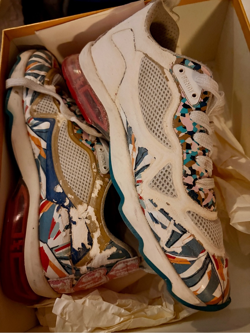 AS IS Auth FENDI sneakers for REPAINT (AS-IS)!
